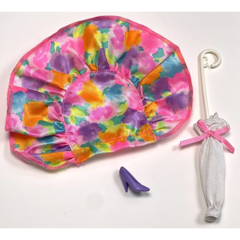 VTG 1996 MATTEL Sweet Magnolia Barbie REPLACEMENT ACCESSORIES Parasol Blanket